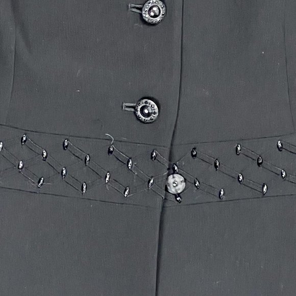 Tahari Arthur S Levine Vintage Size 14 Black Women's Blazer Jacket - Picture 4 of 7